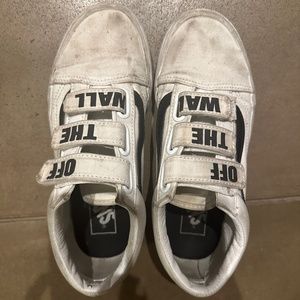 White Velcro vans